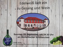 Einladung 25.09.2022 Wein und Gesang